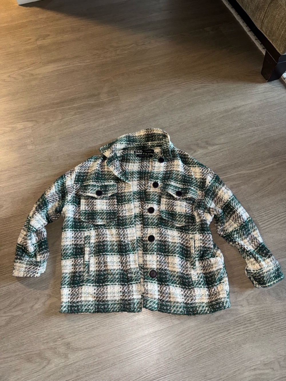 Zara plaid Italian fabric jacket XS
